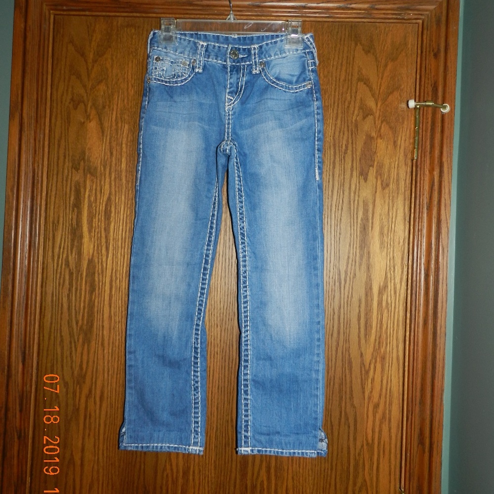 Girls Tru Religion Straight Jeans